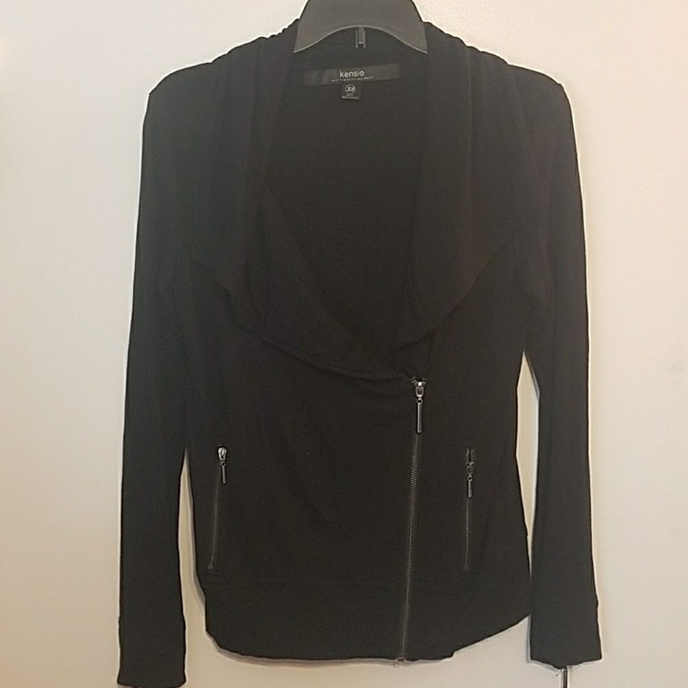 Kensie Long Sleeve Zip Shirt XS
